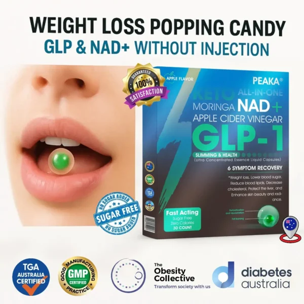𝐏𝐄𝐀𝐊𝐀® 𝐆𝐋𝐏-𝟏 Slimming & Health Ultra Concentrated Essence Liquid Pearls - With NAD+ · Moringa · ACV · Keto BHB (✅ Support for obesity, diabetes, and heart health)⚡🧡
