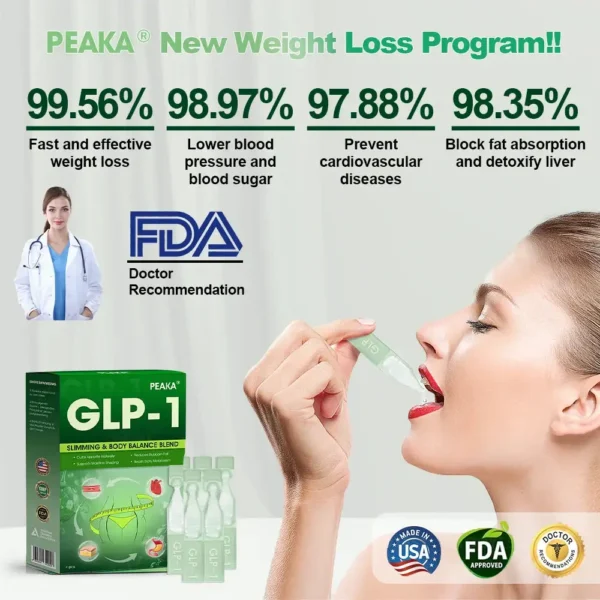 【𝐎𝐟𝐟𝐢𝐜𝐢𝐚𝐥 𝐒𝐭𝐨𝐫𝐞】𝐏𝐄𝐀𝐊𝐀® 𝐆𝐋𝐏-𝟏 𝐖𝐞𝐢𝐠𝐡𝐭 𝐋𝐨𝐬𝐬 𝐎𝐫𝐚𝐥 𝐒𝐨𝐥𝐮𝐭𝐢𝐨𝐧 – 𝐃𝐨𝐜𝐭𝐨𝐫-𝐁𝐚𝐜𝐤𝐞𝐝 𝐒𝐮𝐩𝐩𝐨𝐫𝐭 𝐟𝐨𝐫 𝐎𝐛𝐞𝐬𝐢𝐭𝐲, 𝐃𝐢𝐚𝐛𝐞𝐭𝐞𝐬, 𝐇𝐞𝐚𝐫𝐭 𝐇𝐞𝐚𝐥𝐭𝐡, 𝐒𝐥𝐞𝐞𝐩 𝐀𝐩𝐧𝐞𝐚 & 𝐌𝐨𝐫𝐞
