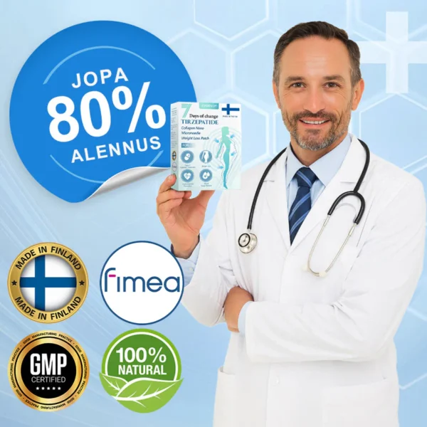 ZVOEVO® SMGT-GLP-1 𝐓𝐢𝐫𝐳𝐞𝐧𝐬𝐭𝐢 & Kollageeni Nano-Mikroneula Laihdutuslaastari