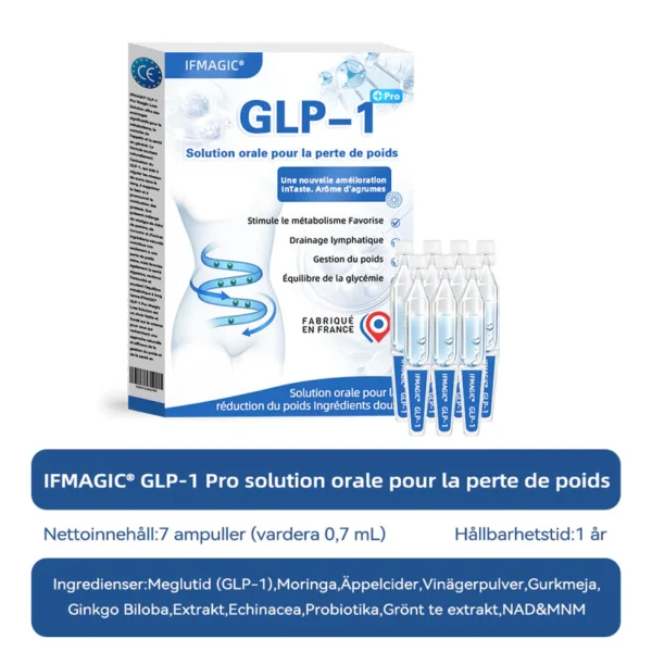 IFMAGIC® GLP-1 Pro Solution orale pour la perte de poids✅Une dose par jour—résultats visibles en 7 jours👩‍⚕️Convient à l’obésité, aux maladies cardiovasculaires, au diabète, à l’apnée du sommeil, à l’hypercholestérolémie et à divers troubles lipidiques 🌹