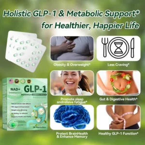 GLP-1 Weight Loss Liquid Gel🏅 - NAD+ & Moringa & ACV & Keto BHB — Obesity, Cardiovascular Disease, Diabetes, Sleep Apnea, Joint Problems and More