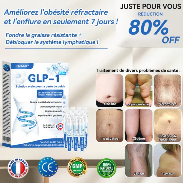 IFMAGIC® GLP-1 Pro Solution orale pour la perte de poids✅Une dose par jour—résultats visibles en 7 jours👩‍⚕️Convient à l’obésité, aux maladies cardiovasculaires, au diabète, à l’apnée du sommeil, à l’hypercholestérolémie et à divers troubles lipidiques 🌹
