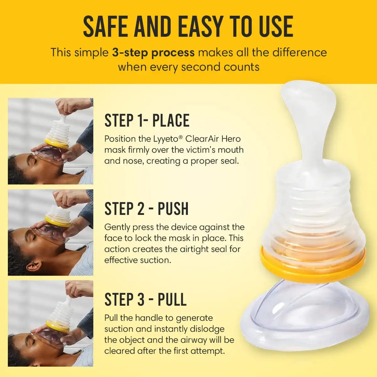Lyyeto® ClearAir Hero Choking Rescue Device ACE