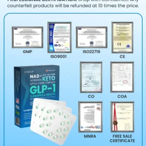 Lyyeto® GLP-1 Slimming & Health SlimFusion Vitality Core Pearls - NAD+ Moringa & ACV🔹XII