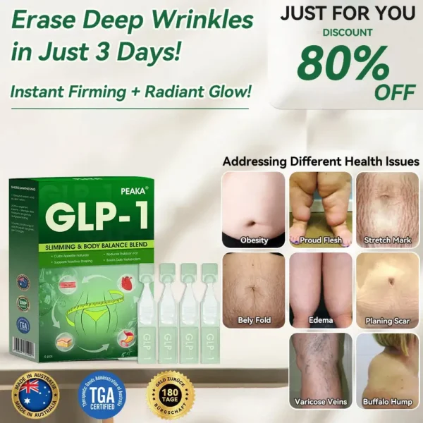 [Official Store]𝐏𝐄𝐀𝐊𝐀® 𝐆𝐋𝐏-𝟏 𝐖𝐞𝐢𝐠𝐡𝐭 𝐋𝐨𝐬𝐬 𝐎𝐫𝐚𝐥 𝐒𝐨𝐥𝐮𝐭𝐢𝐨𝐧 - 👨‍⚕️ 𝐎𝐛𝐞𝐬𝐢𝐭𝐲,𝐂𝐚𝐫𝐝𝐢𝐨𝐯𝐚𝐬𝐜𝐮𝐥𝐚𝐫 𝐃𝐢𝐬𝐞𝐚𝐬, 𝐃𝐢𝐚𝐛𝐞𝐭𝐞𝐬, 𝐒𝐥𝐞𝐞𝐩 𝐀𝐩𝐧𝐞𝐚, 𝐉𝐨𝐢𝐧𝐭 𝐏𝐫𝐨𝐛𝐥𝐞𝐦𝐬 𝐚𝐧𝐝 𝐌𝐨𝐫𝐞