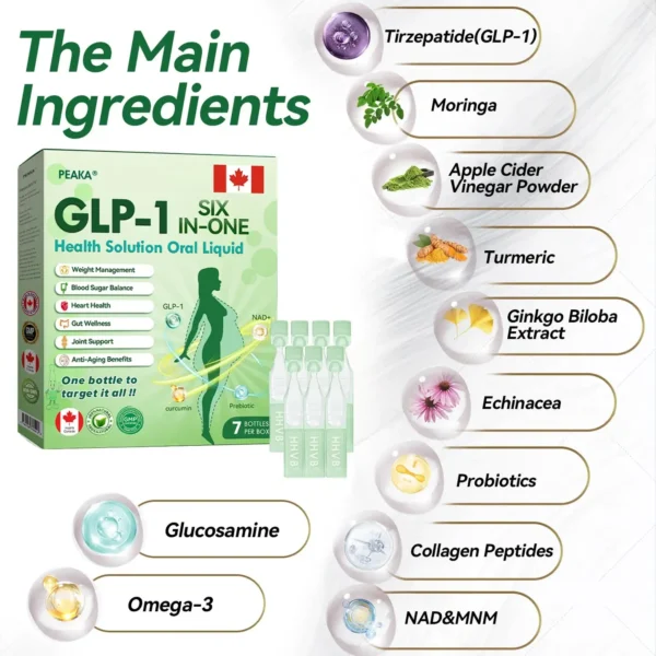 Official Store | Peaka® 🇨🇦 GLP-1 Oral Liquid ✨ One dose a day, visible results in 7 days! ✨ For weight loss, heart health, diabetes, sleep apnea, joint issues, and more!