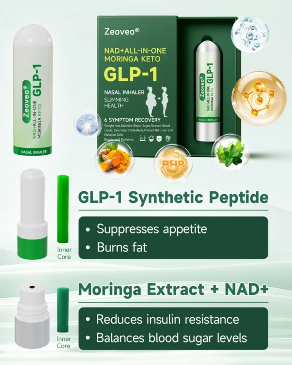 [Official Store] ZVOEVO® NAD+ ALL-IN-ONE MORINGA KETO GLP-1 Nasal Inhaler | ⏳ Fast Fat Burn & Metabolic Balance