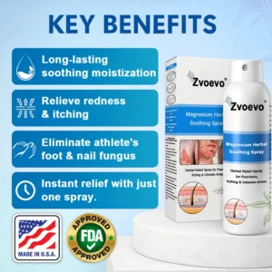 ✅Official Store: Zvoevo®Magnesium Herbal Spray⚕️FDA certified (Relief for Psoriasis and Eczema, Improvement of Bacterial Infections in the Genital Area, and Treatment of Acne and Dark Spots)