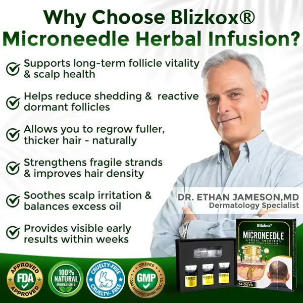 👱♂️ Blizkox® Microneedle Herbal Infusion Hair Stimulation Set 🇺🇸 Made in USA
