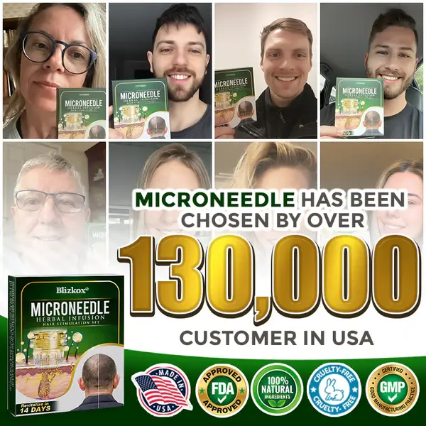 👱♂️ Blizkox® Microneedle Herbal Infusion Hair Stimulation Set 🇺🇸 Made in USA