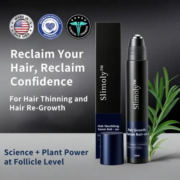 Slimoly™ Professional Anti-Hair Loss Roll-On – Stimulates Hair Growth in 1–2 Weeks