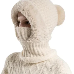 🧣 Women's Knit Beanie Hat Scarf Mask Set — Stay Warm & Stylish This Winter! ❄️