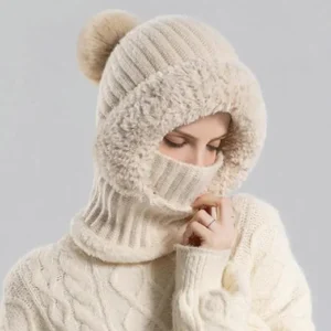 🧣 Women's Knit Beanie Hat Scarf Mask Set — Stay Warm & Stylish This Winter! ❄️