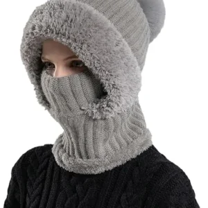 🧣 Women's Knit Beanie Hat Scarf Mask Set — Stay Warm & Stylish This Winter! ❄️