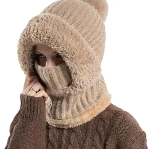 🧣 Women's Knit Beanie Hat Scarf Mask Set — Stay Warm & Stylish This Winter! ❄️