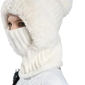 🧣 Women's Knit Beanie Hat Scarf Mask Set — Stay Warm & Stylish This Winter! ❄️