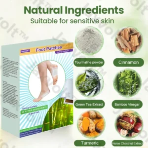 Jaxvolt® Natural Herbal Tourmaline Far Infrared Magnetic Therapy Foot Patches