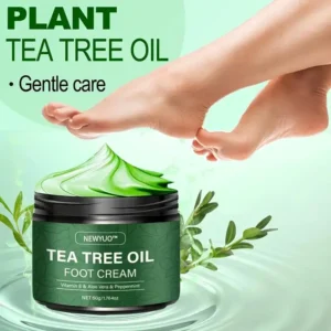 🎁 NEWYUO™ Limited-Time Offer 🎁 - Don't miss out!Tea Tree Oil Foot Cream (Repairs Dry Cracked Heels, Soothes Tired Feet, Eliminates Odor & Restores Soft Skin)