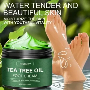 🎁 NEWYUO™ Limited-Time Offer 🎁 - Don't miss out!Tea Tree Oil Foot Cream (Repairs Dry Cracked Heels, Soothes Tired Feet, Eliminates Odor & Restores Soft Skin)