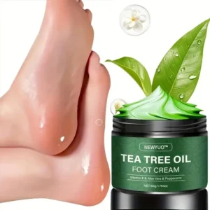 🎁 NEWYUO™ Limited-Time Offer 🎁 - Don't miss out!Tea Tree Oil Foot Cream (Repairs Dry Cracked Heels, Soothes Tired Feet, Eliminates Odor & Restores Soft Skin)